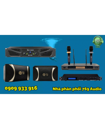 Dàn Karaoke Đẩy Crown XLi1500+ Loa TJ G100+ Vang JBL VX8+Micro Komi K800 Plus