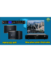 Dàn Karaoke Đẩy Komi K6002+ Loa JBL Pasion 10+ Vang Komi K20 plus+ micro Shure UR18D