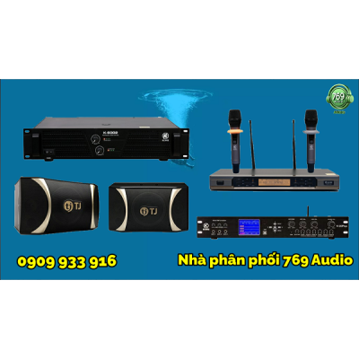 Dàn Karaoke Đẩy Komi 6002+ Loa TJ G100+ Vang Komi K20 Plus + Micro Komi K800 Plus