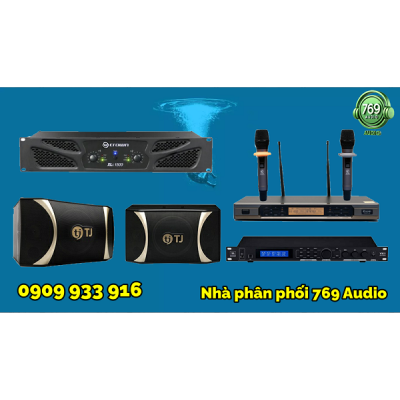 Dàn Karaoke Đẩy Crown XLi1500+ Loa TJ G100+ Vang JBL VX8+Micro Komi K800 Plus