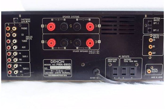 MẶT SAU AMPLY NGHE NHẠC Denon 890D