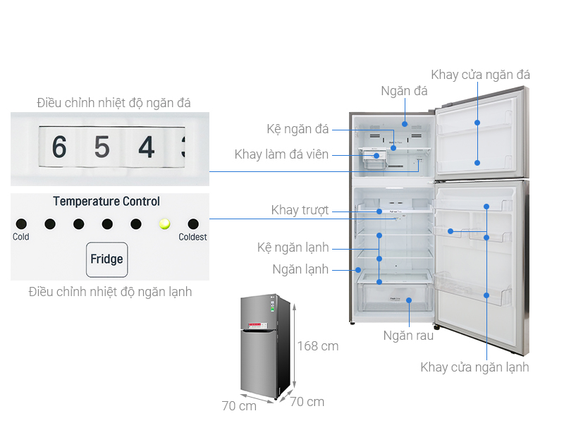 Tủ lạnh LG 393 Lít GN-M422PS
