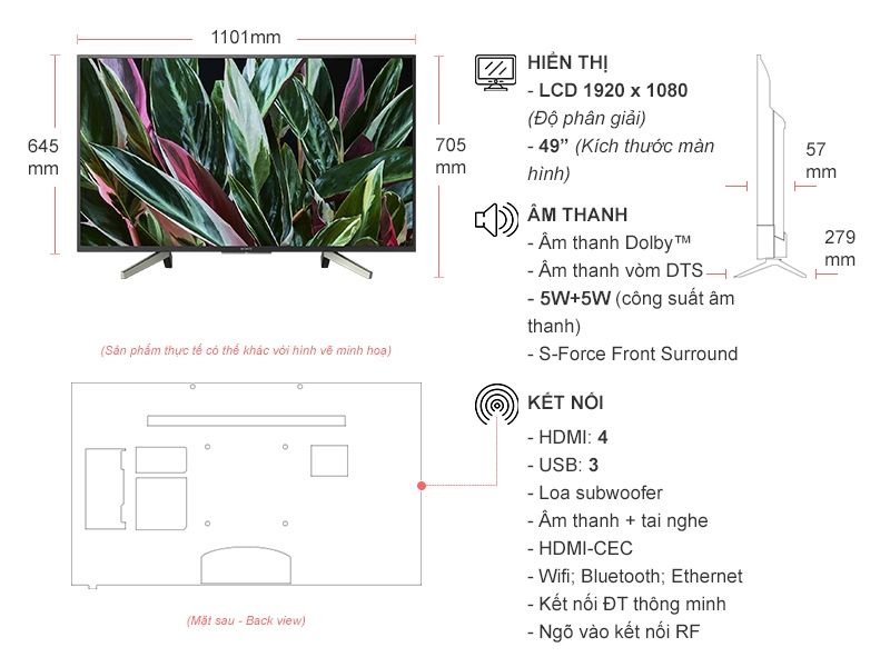 Android Tivi Sony 49 inch KDL-49W800G