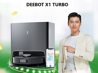 Robot Hút Bụi Lau Nhà Ecovacs Deebot X1 Turbo | Bản Quốc Tế | Chính Hãng