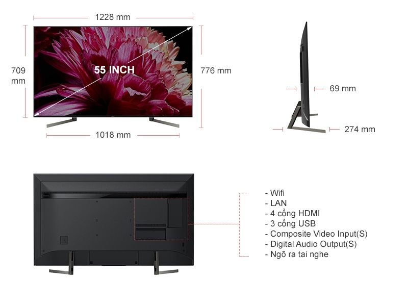 Android Tivi Sony 4K 55 inch 55X9500G