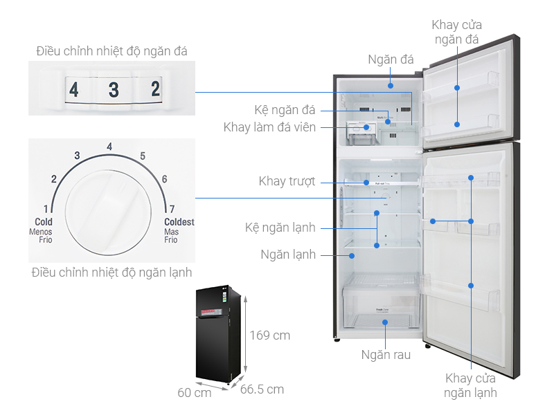Tủ lạnh LG 315 lít GN-M315BL