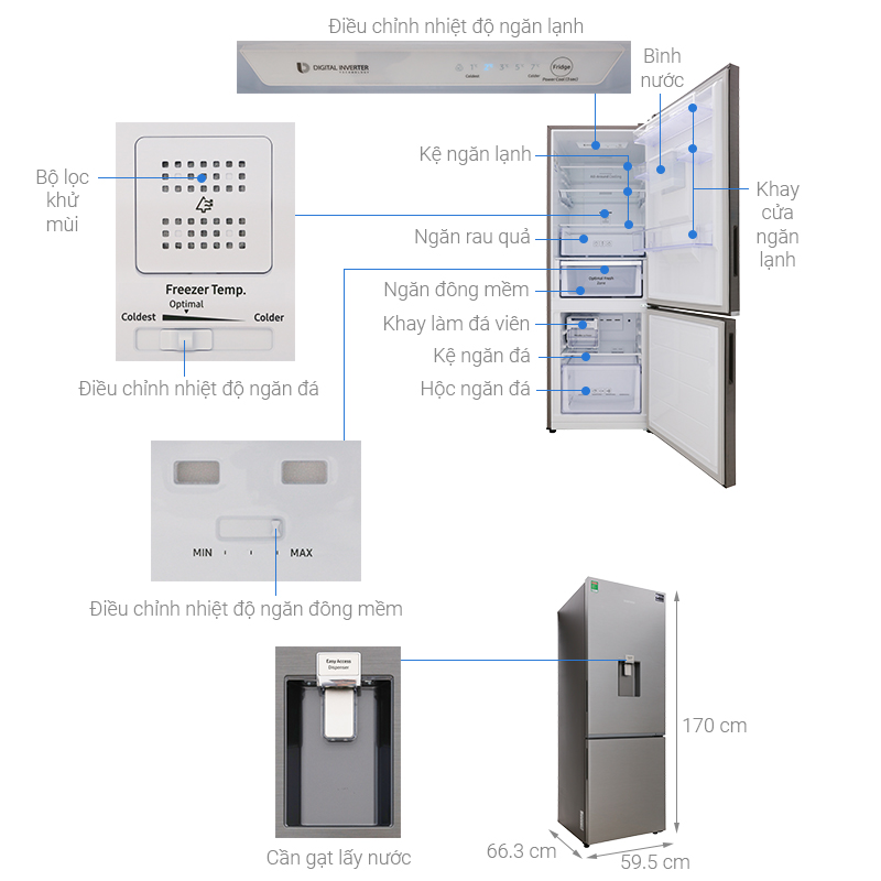 Tủ lạnh Samsung 307 lít RB30N4170S8/SV