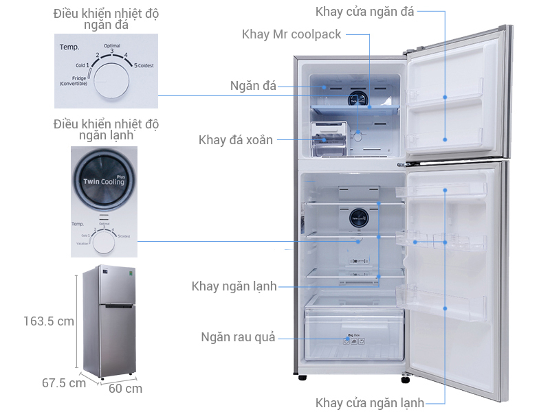 Tủ lạnh Samsung 300 Lít RT29K5012S8/SV