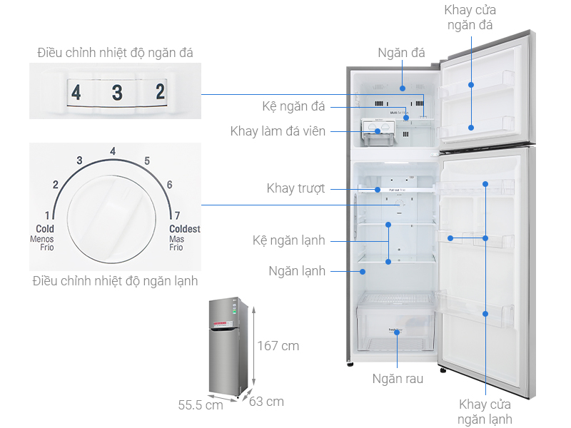 Tủ lạnh LG 255 lít GN-M255PS