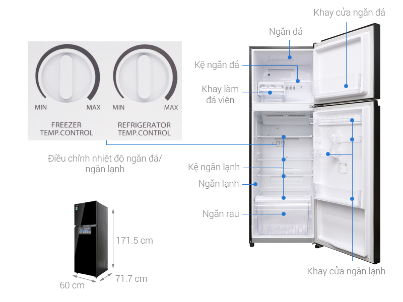 Tủ lạnh Toshiba 330 Lít GR-AG39VUBZ XK