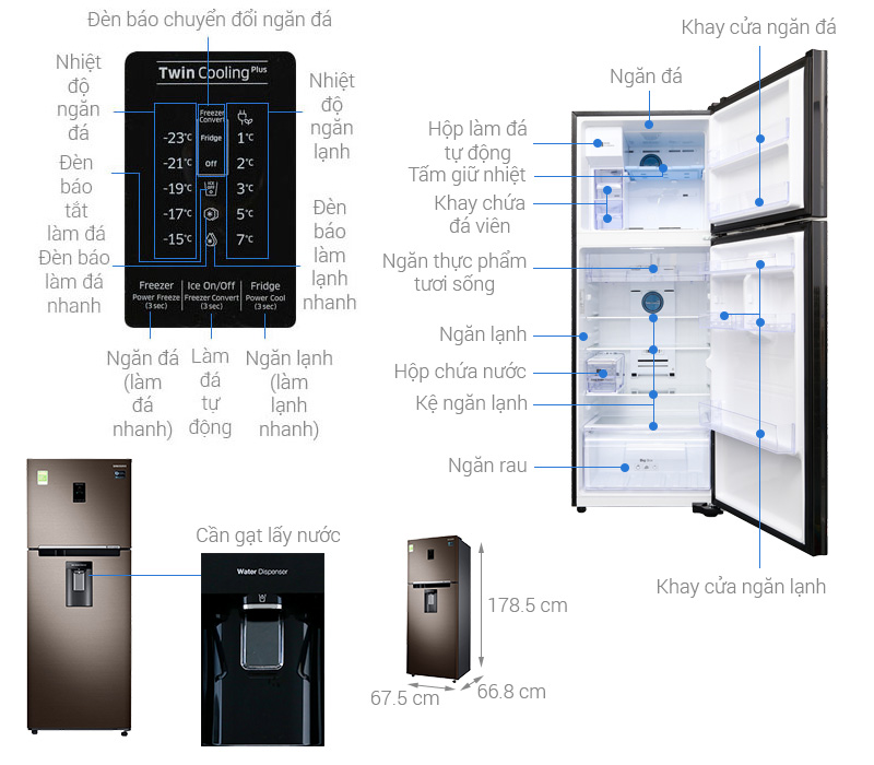 Tủ lạnh Samsung 380 Lít RT38K5982SL/SV