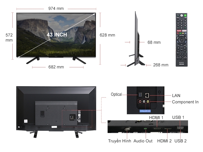 Smart Tivi Sony 43 inch KDL-43W660G