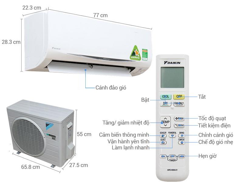 Máy lạnh Daikin 1,5HP FTKC35UAVMV