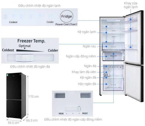 Tủ lạnh Samsung 310 Lít RB30N4010BU/SV