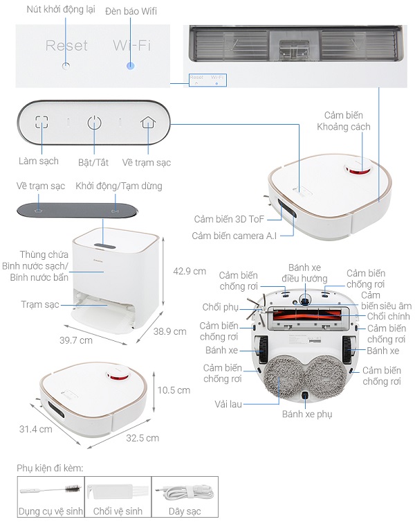 Robot Hút Bụi Lau Nhà Dreame W10 Pro