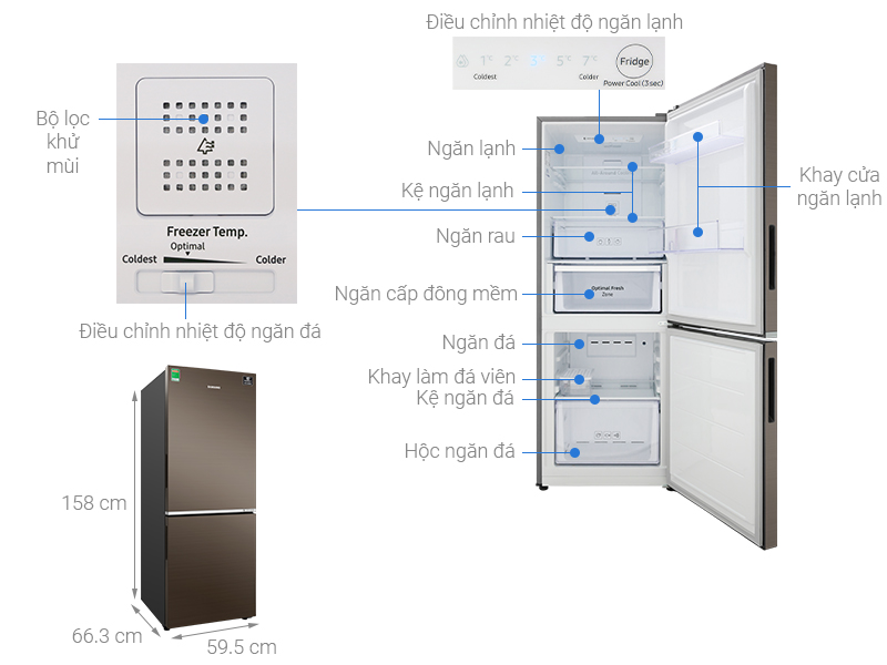 Tủ lạnh Samsung 276 lít RB27N4010DX/SV