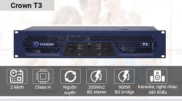 Đánh Giá Cục Đẩy Công Suất Crown T3