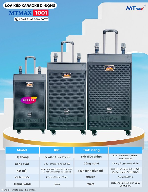 Chính Sách Bảo Hành Loa Kéo MTMAX 1001