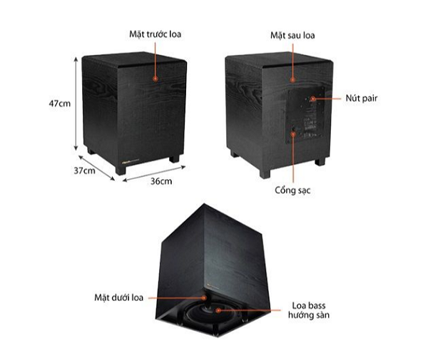 Kích thước Loa Klipsch Cinema 600