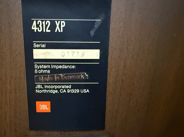 Thông Số Kỹ Thuật Loa JBL 4312XP