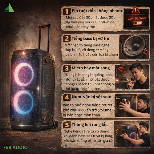 5 Dấu Hiệu Loa Kéo Xuống Cấp Trầm Trọng