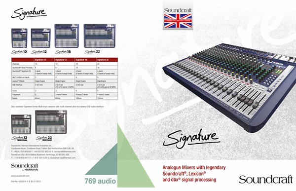 Bàn Mixer Soundcraft Signature 22 Chính Hãng
