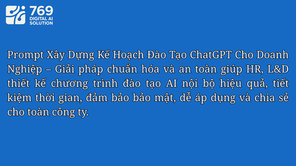 Bán Câu Lệnh Biên Soạn Prompt Huấn Luyện Nhân Viên Dùng ChatGPT