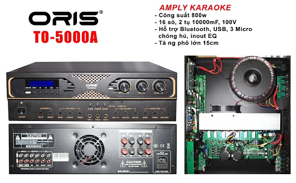 Chức Năng Amply Karaoke Oris TO-5000A chính hãng