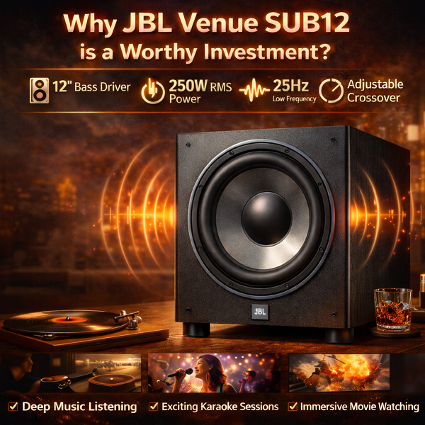 Vì sao JBL Venue SUB12 vẫn là lựa chọn đáng tiền?
