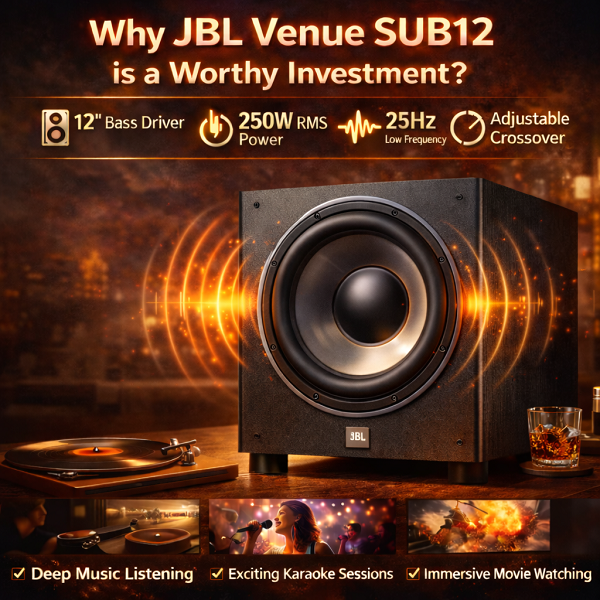 JBL Venue SUB12 hợp với nhu cầu nào?