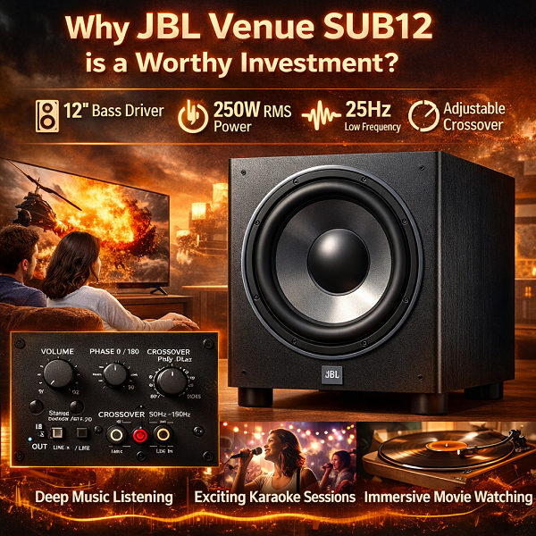 JBL Venue SUB12 hợp với nhu cầu nào?