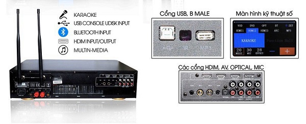 Khả năng kết nối Amply Karaoke Oris To-77VM