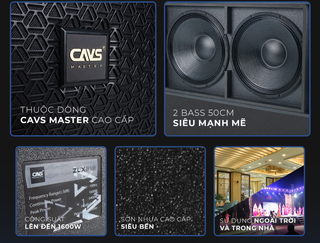 Trải nghiệm chất âm và tính năng Loa Subwoofer CAVS ZLX218