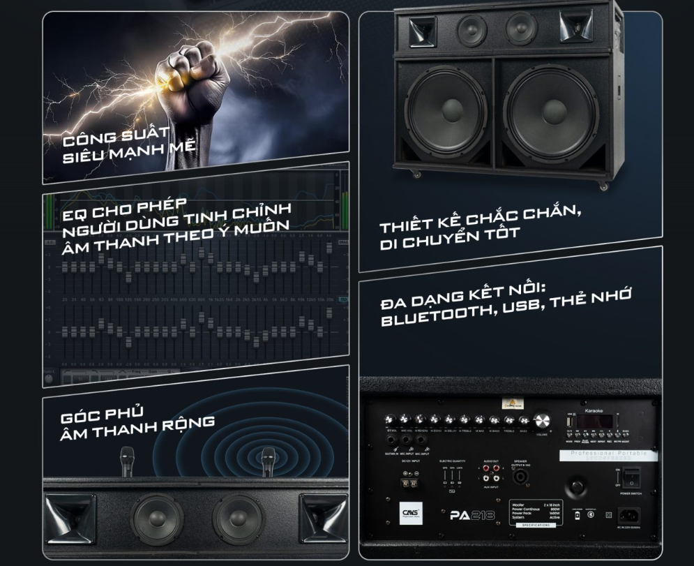 Ưu nhược điểm Loa kéo CAVS PA218 