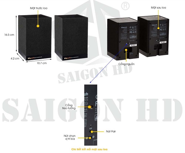 Thông số kỹ thuật Loa không dây Kipsch Surround 3