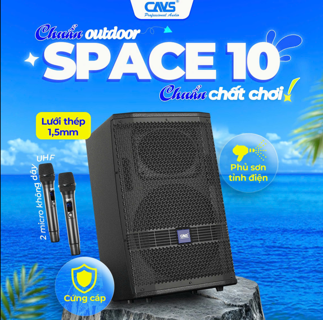 Loa xách tay CAVS SPACE 10 – Trải nghiệm âm thanh di động đỉnh cao mọi lúc mọi nơi