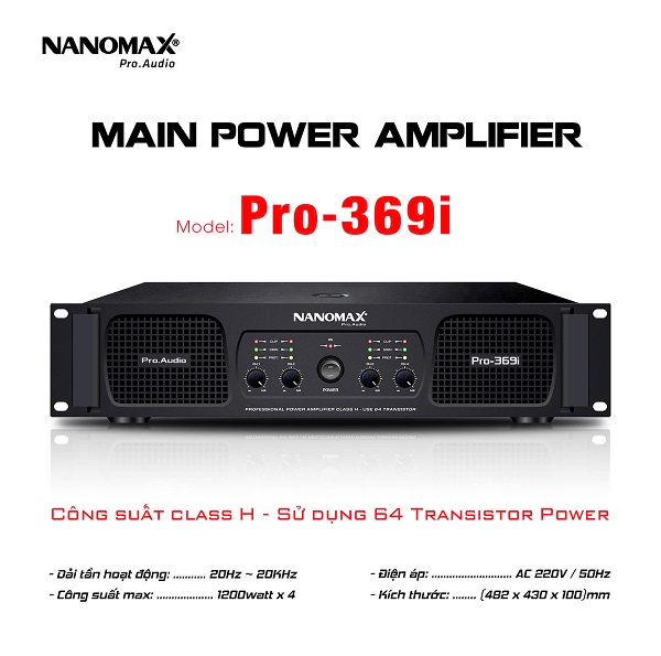 Main Power Pro-369i Khai Phá Đỉnh Cao Sức Mạnh Âm Thanh Chuyên Nghiệp