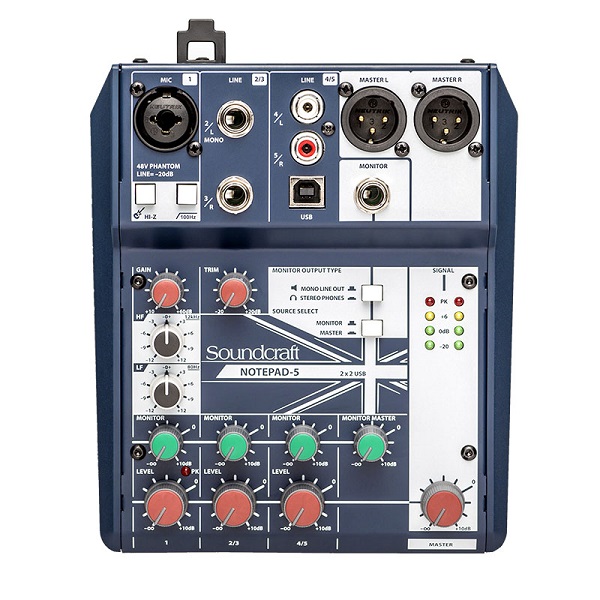 Đánh giá Mixer Soundcraft Notepad 5FX 