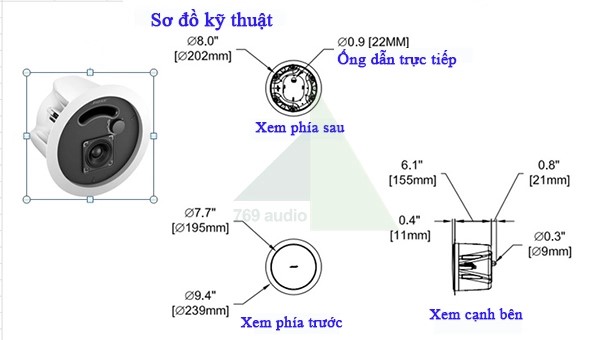 Phối Ghép Loa Âm Trần Bose FS2C