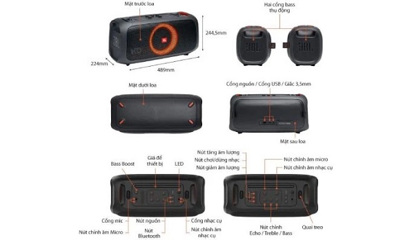 Thông số kỹ thuật loa On The Go Essential