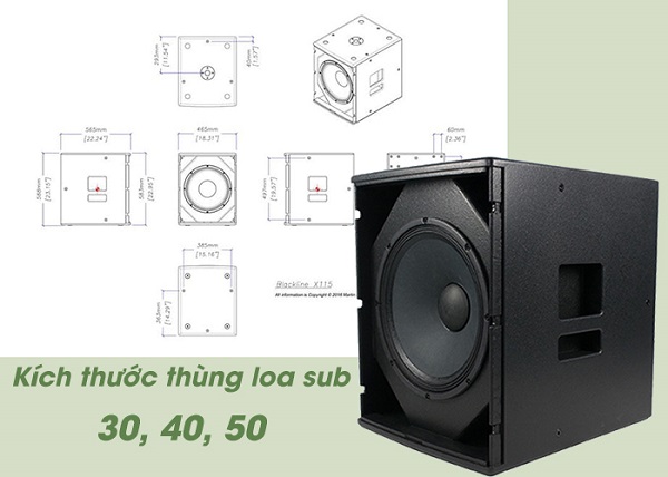 Kích Thước Loa Sub Bass 30