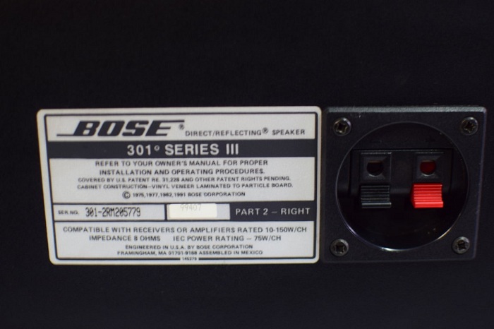 mat sau loa bose 301 seri 3