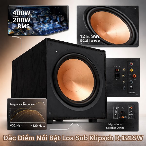 Đặc Điểm Nổi Bật Loa Sub Klipsch R-121SW