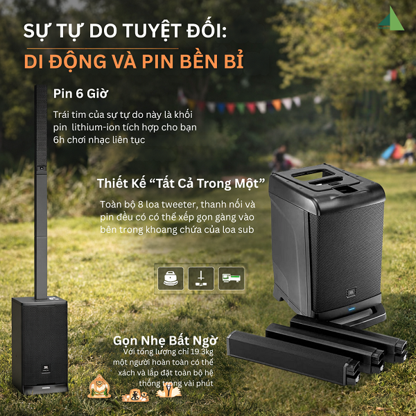Di Động Và Pin Của Loa JBL Eon One MK2