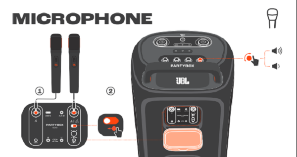 hướng dẫn kết nối Loa JBL PartyBox 520