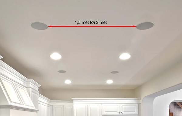 Khoảng Cách Lắp Loa Âm Trần