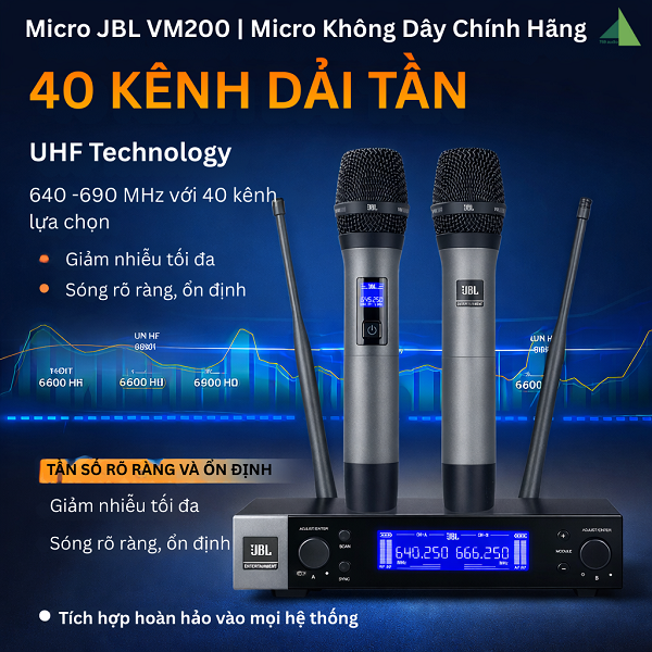 Micro JBL Vm200 40 Kênh Dải Tần