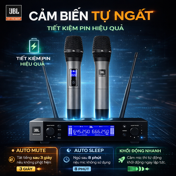 Micro JBL VM300 Cảm Biến Tự Ngắt