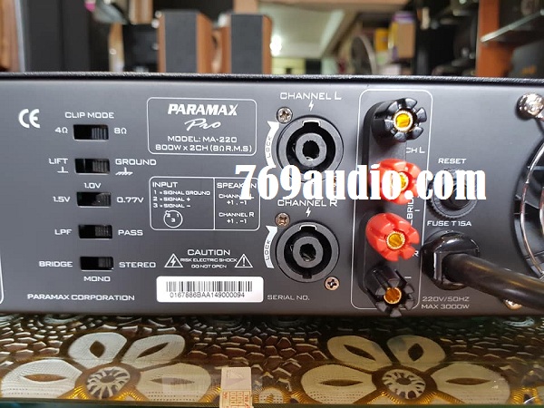 main paramax pro MA 220