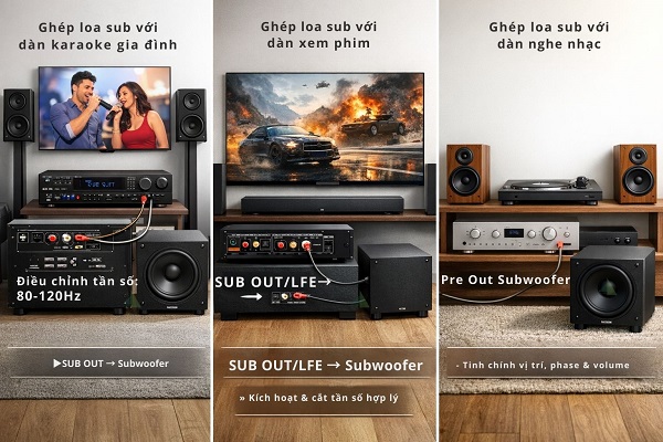 Phối Ghép Loa Sub